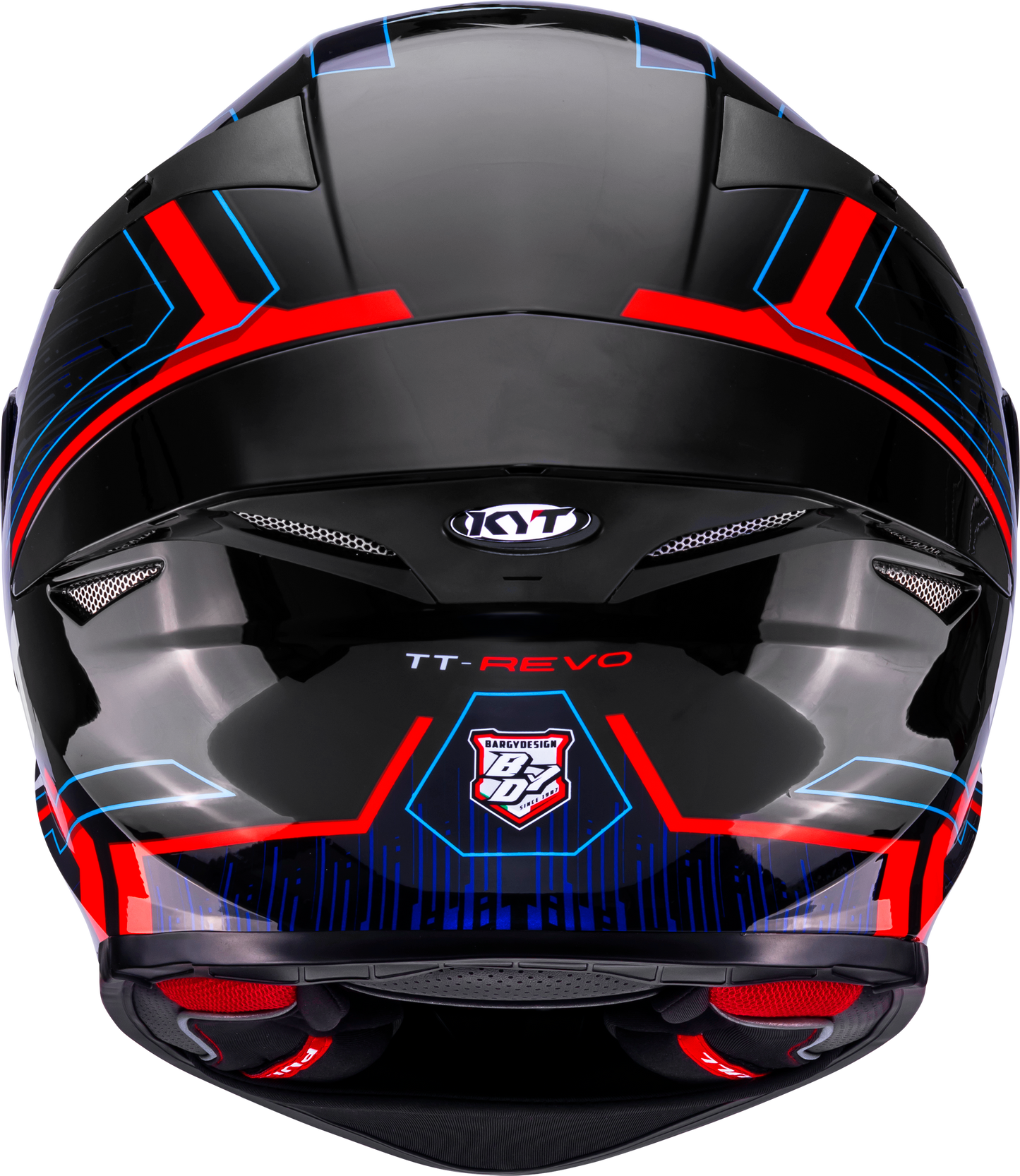 KYT TT REVO SPEEDING BLACK RED BLUE
