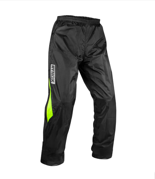 Rynox H2Go Pro Rain Pants – Black HiViz Green