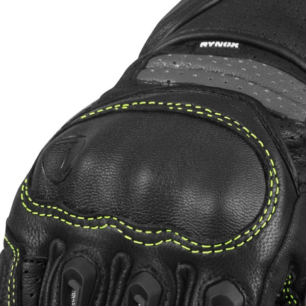 Rynox Storm Evo 3 Riding Gloves – Hi Viz Green Black