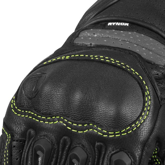 Rynox Storm Evo 3 Riding Gloves – Hi Viz Green Black
