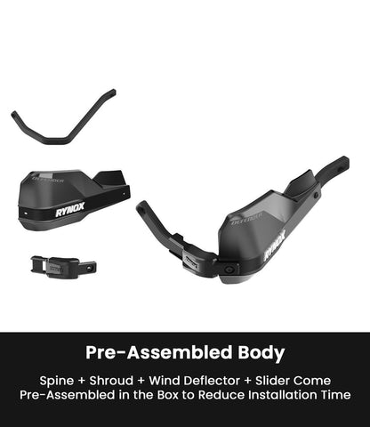 Rynox Defender Pro Hand Guard All Black