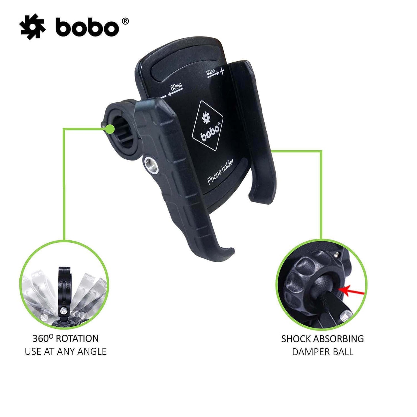 BOBO BM4 Jaw-Grip Bike Phone Holder Motorcycle Mobile Mount