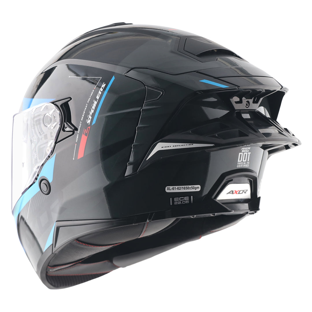 Axor Brutale Kryptic Dual Spoiler Helmet Black Blue