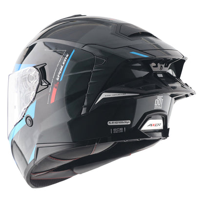Axor Brutale Kryptic Dual Spoiler Helmet Black Blue