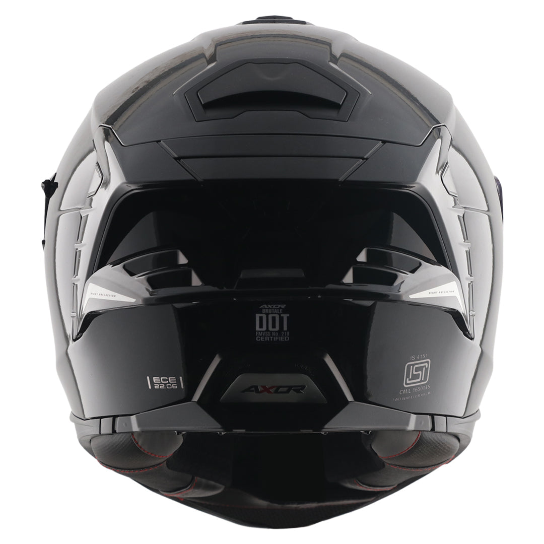 Axor Brutale Solid Black Dual Spoiler Helmet