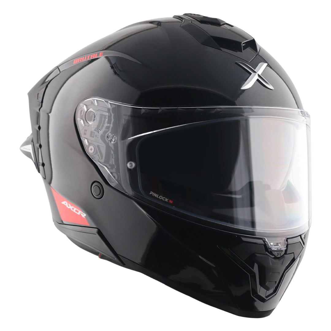 Axor Brutale Solid Black Dual Spoiler Helmet
