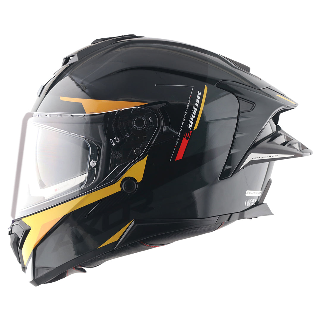 Axor Brutale Kryptic Dual Spoiler Helmet Black Yellow
