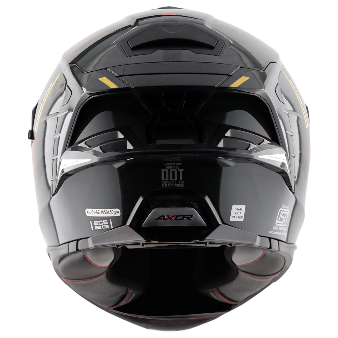 Axor Brutale Kryptic Dual Spoiler Helmet Black Yellow