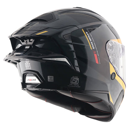 Axor Brutale Kryptic Dual Spoiler Helmet Black Yellow