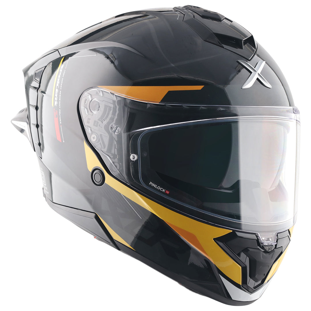 Axor Brutale Kryptic Dual Spoiler Helmet Black Yellow