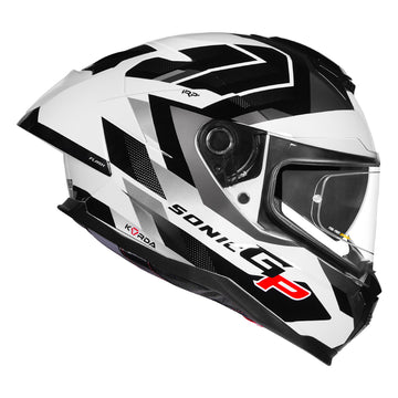 KORDA SONIC GP FLASH  GLOSS WHITE BLACK