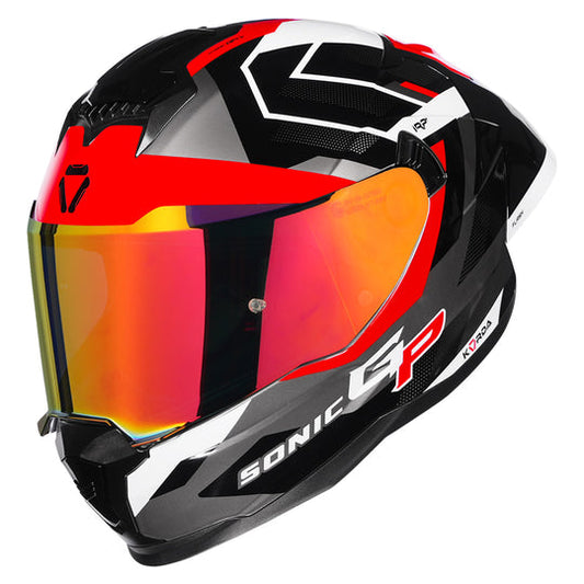 KORDA SONIC GP FLASH  GLOSS WHITE RED