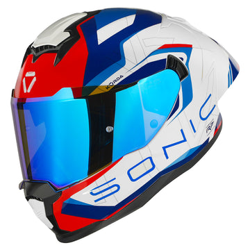 KORDA SONIC GP ROADLION GLOSS WHITE BLUE  RED