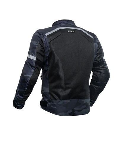 Rynox Urban X Riding Jacket – Grey Mesh Camo Blue