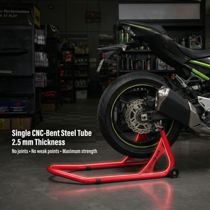 66Bhp Universal Paddock Stand – Spool Type + Swing Arm (2-in-1)