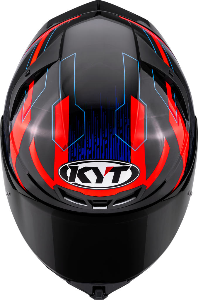 KYT TT REVO SPEEDING BLACK RED BLUE