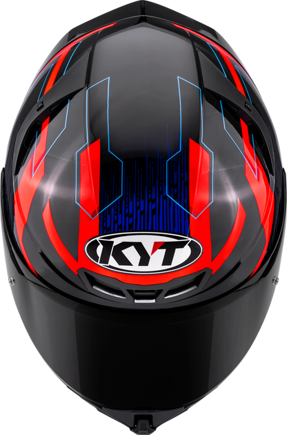 KYT TT REVO SPEEDING BLACK RED BLUE