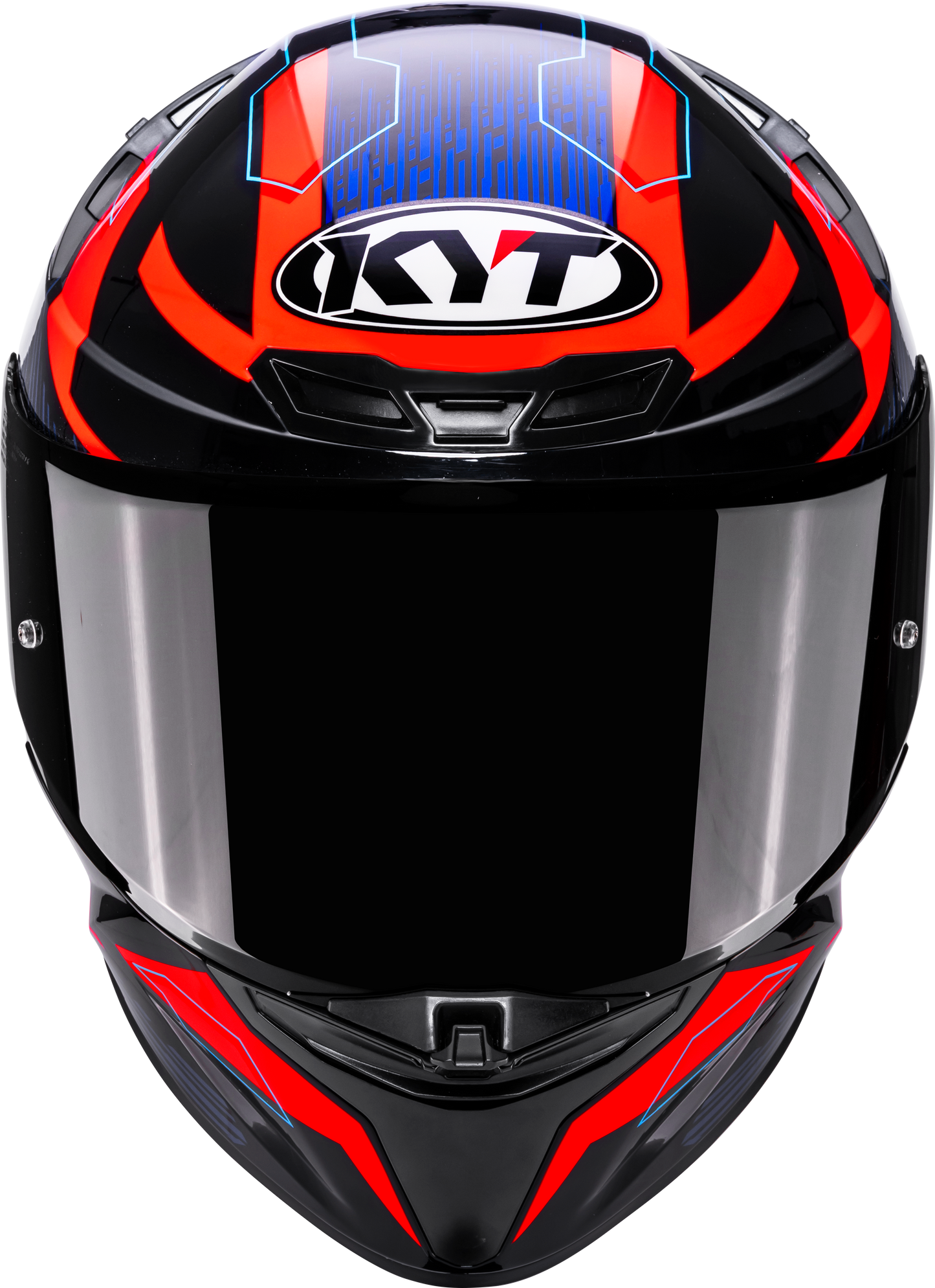 KYT TT REVO SPEEDING BLACK RED BLUE