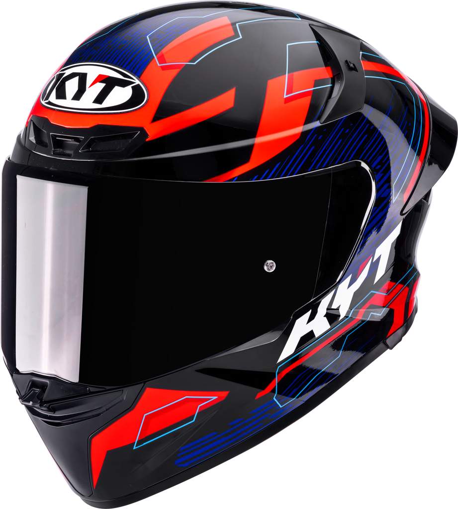 KYT TT REVO SPEEDING BLACK RED BLUE