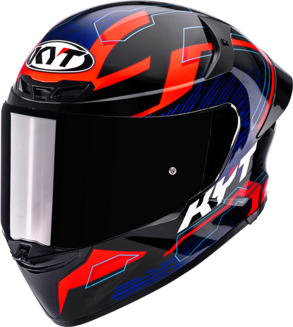 KYT TT REVO SPEEDING BLACK RED BLUE