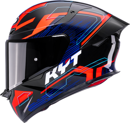 KYT TT REVO SPEEDING BLACK RED BLUE