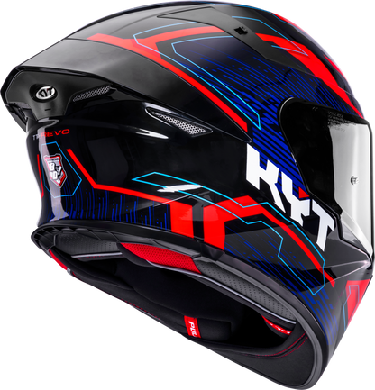 KYT TT REVO SPEEDING BLACK RED BLUE