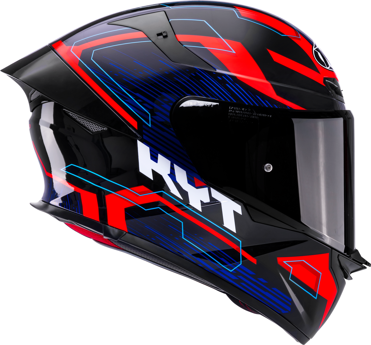 KYT TT REVO SPEEDING BLACK RED BLUE