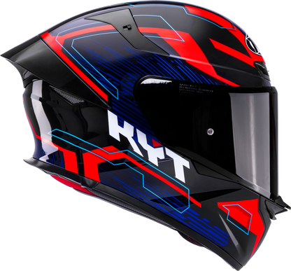 KYT TT REVO SPEEDING BLACK RED BLUE
