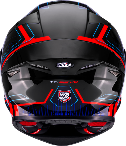 KYT TT REVO SPEEDING BLACK RED BLUE