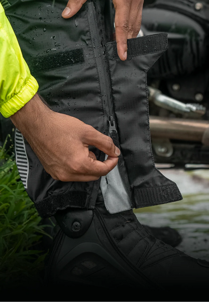 Rynox H2Go Pro Rain Pants – Black HiViz Green