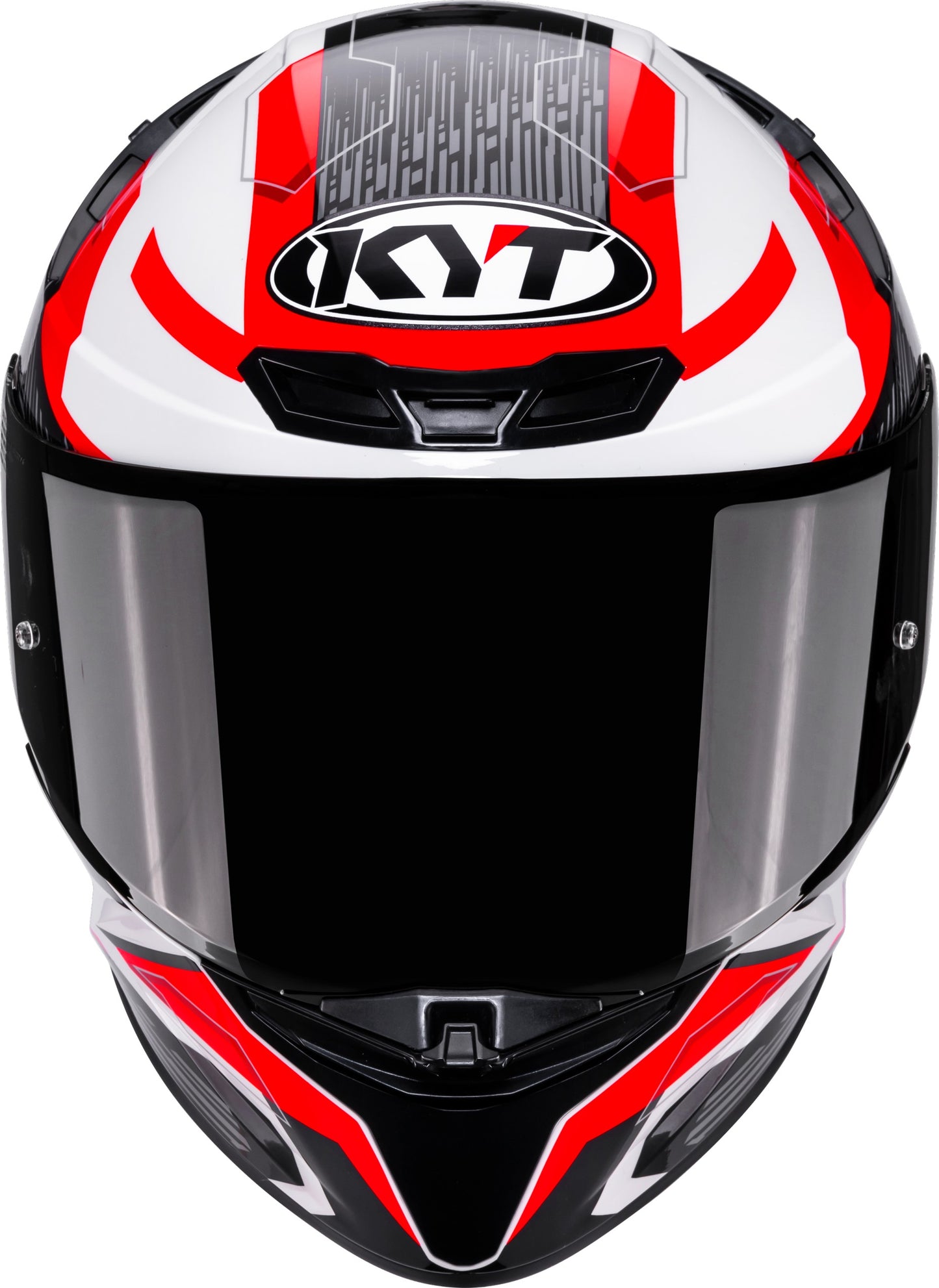 KYT TT REVO Speeding White Red Helmet