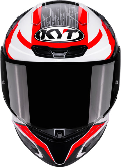 KYT TT REVO Speeding White Red Helmet