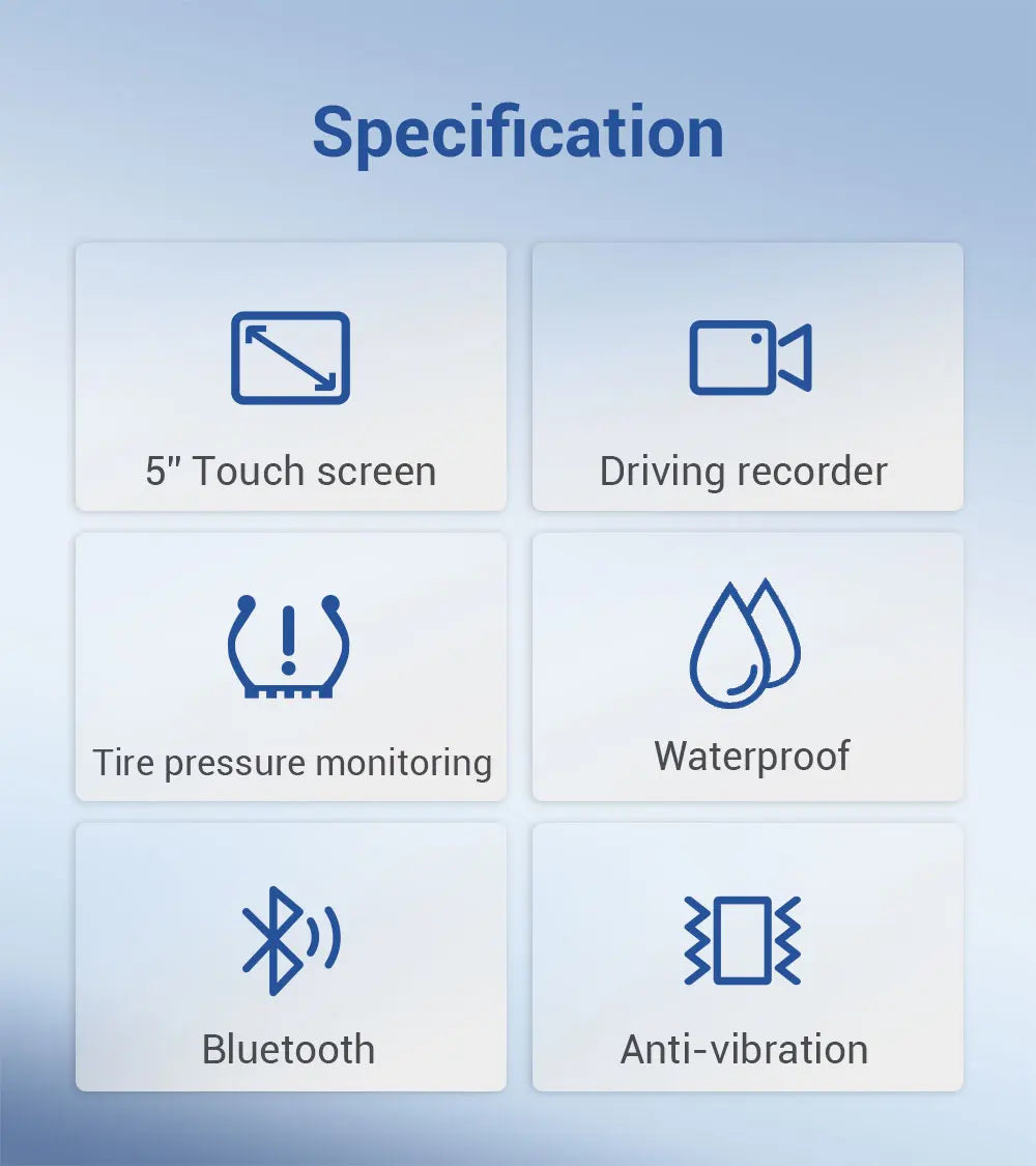 LBC E1 5" Screen & Dashcam Series